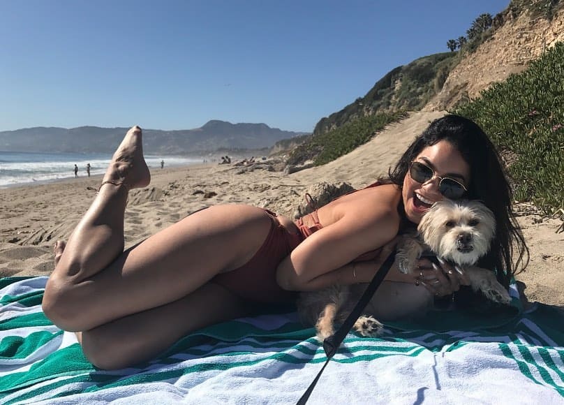 Hollywood actress Vanessa Hudgens Stuns in a Hot Brown Bikini